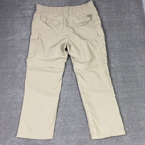 The North Face Convertible Cargo Pants Men's XL Khaki Hiking Outdoor Belt Belted - Picture 5 of 16